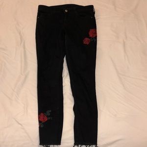 Black Arizona  embroidered skinny jeans